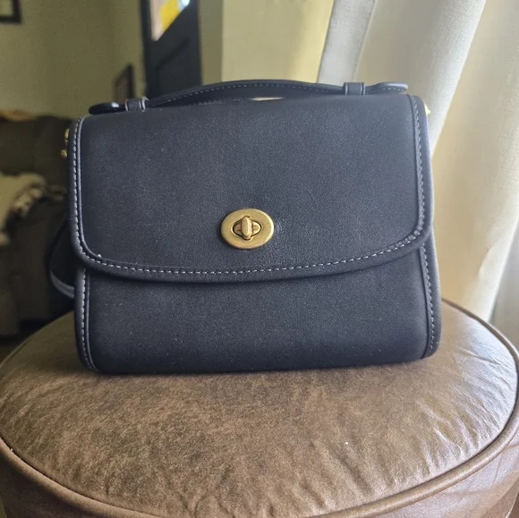 Coach Kip Turnlock Black Crossbody Bag - Picture 4 of 14